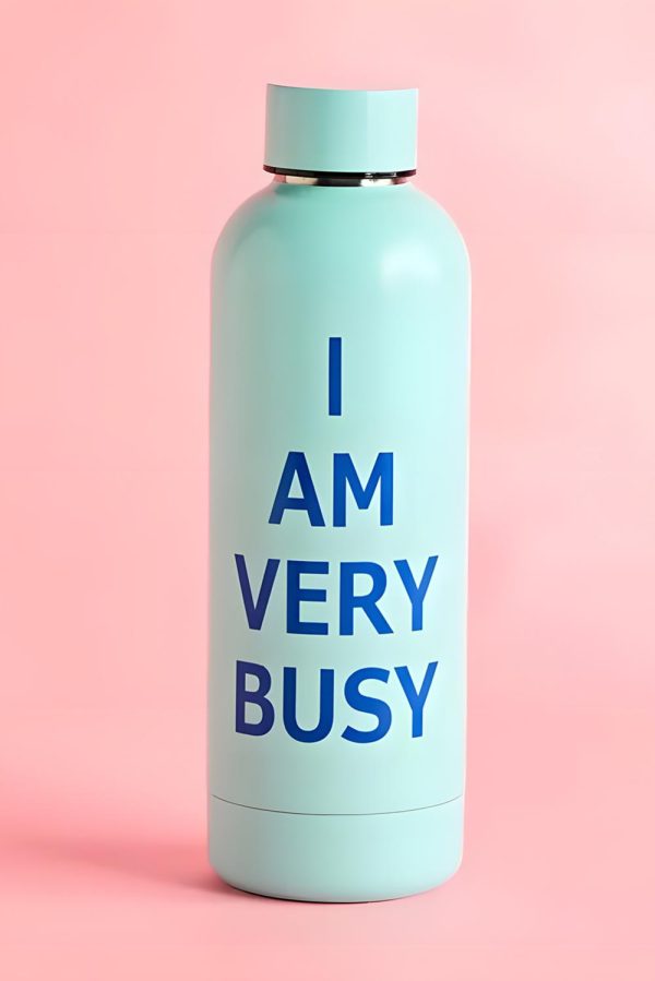 Iceland Blue I AM VERY BUSY Stainless Steel Water Bottle - Image 2