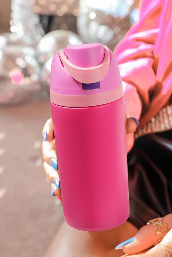 Strawberry Pink Insulated Stainless Steel Water Bottle - Image 4