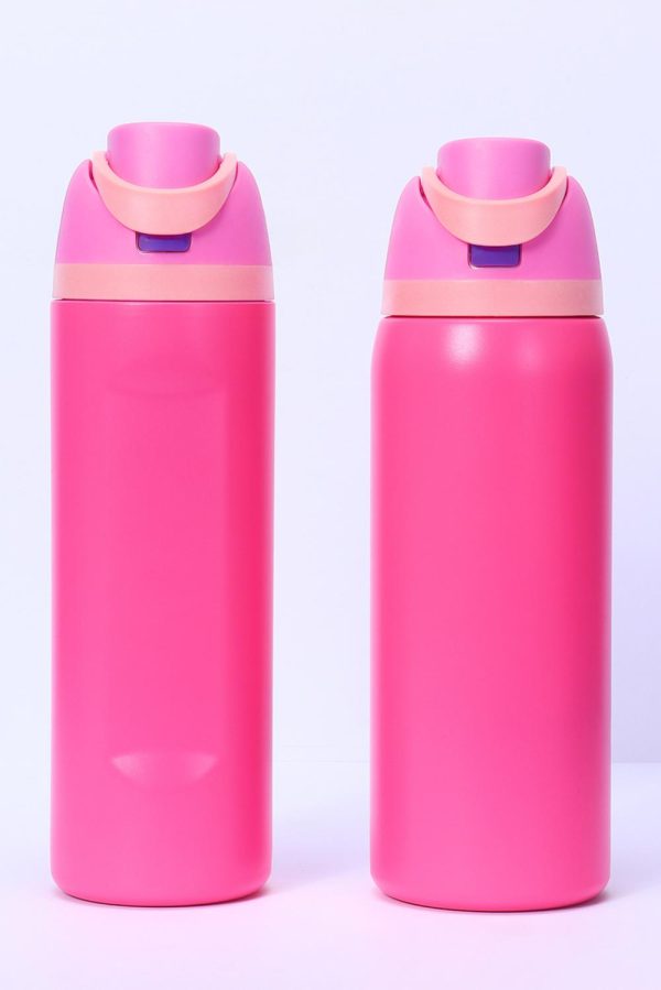 Strawberry Pink Insulated Stainless Steel Water Bottle - Image 7