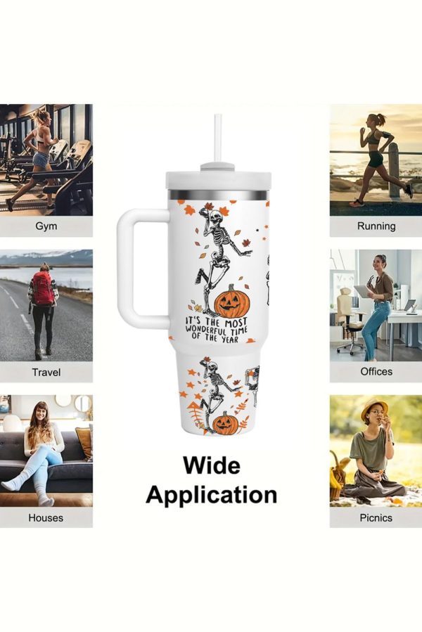 White It's The Most Wonderful Time Of The Year Halloween Tumbler 40oz - Image 4