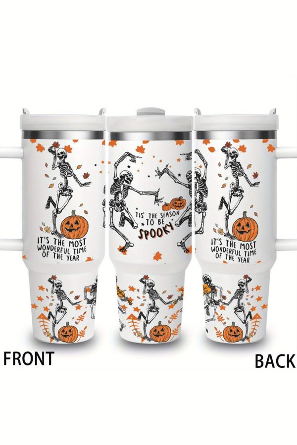 White It's The Most Wonderful Time Of The Year Halloween Tumbler 40oz - Image 7