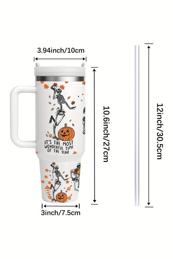 White It's The Most Wonderful Time Of The Year Halloween Tumbler 40oz - Image 9